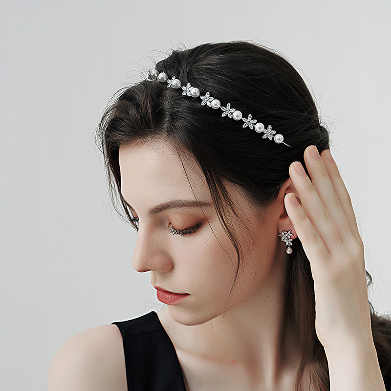 Zircon Headdress Wedding Headwear Accessories Silver headband