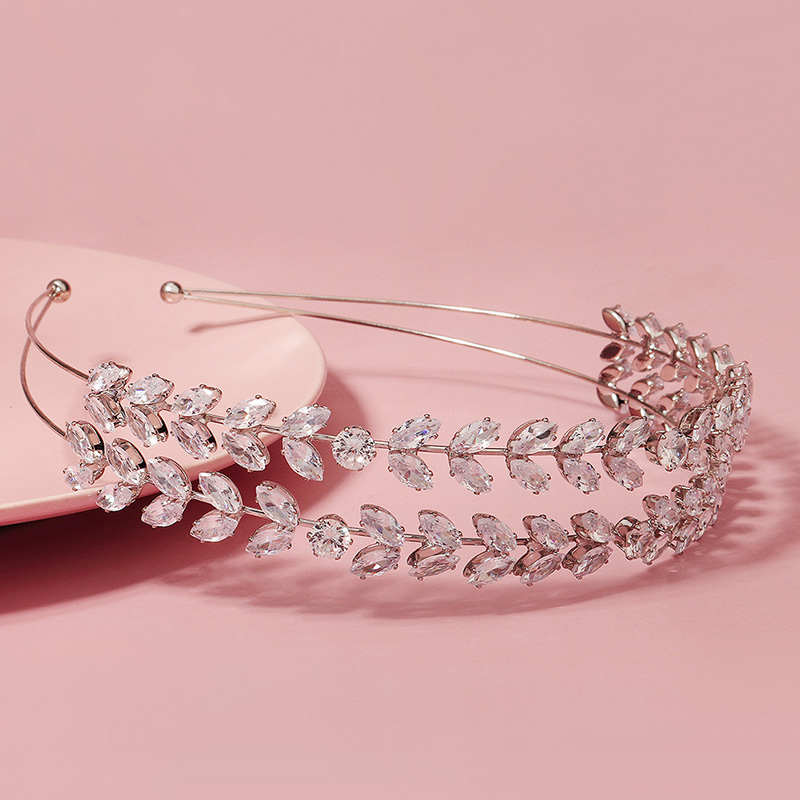 Zircon Headdress Wedding Headwear Accessories Silver headband — 7