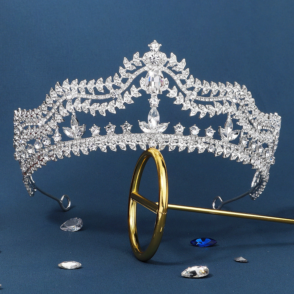 Dropshipping European Retro Hair Accessories Pageant Rhinestone Crystal Tiaras Crown for Bridal Queens Corona Hair Jewelry 1