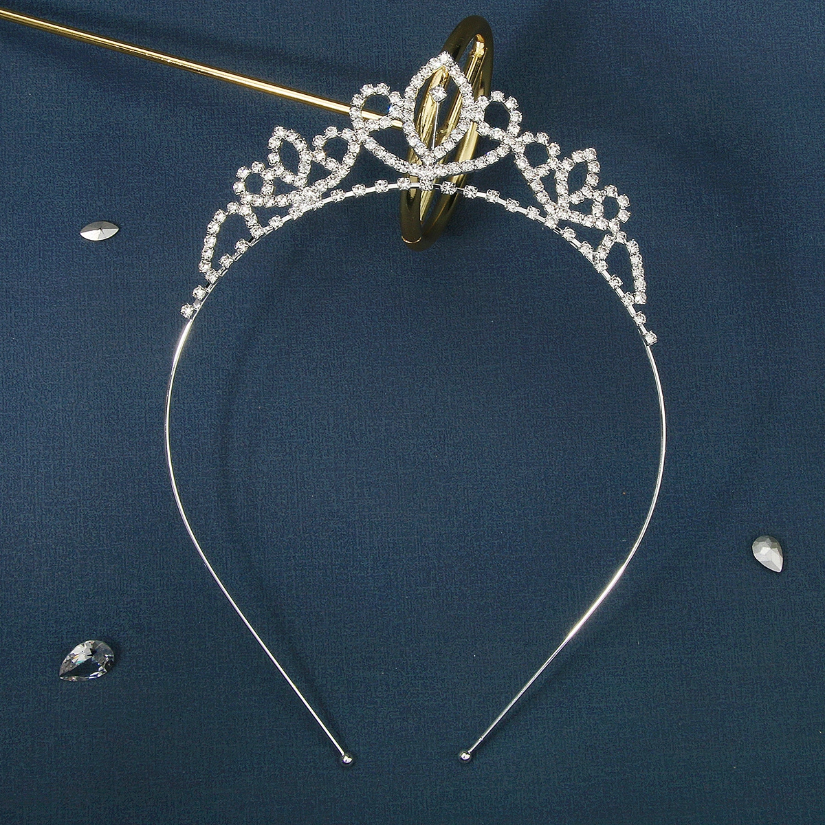 Children's Hair Accessory Princess Style Crown Exquisite Sparkling Rhinestone Festive Atmosphere Crown 1