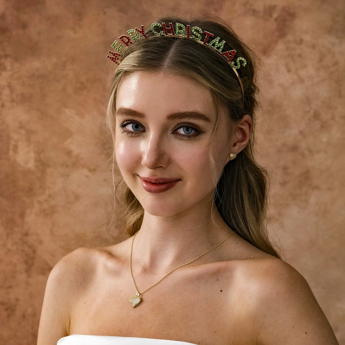 Happy Bridal Rhinestone Merry Christmas Hairbands for Party Holiday Vacation Hair Accessories Merry Christmas Headband 1